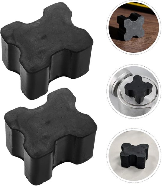 2 Stuks Rubber Coil Spring Booster Pad met Vierhoekige Demper Temperatuurbestendig Schokabsorberend Uniforme Drukverdeling voor Auto Ophanging Machinebasis — afbeelding 5