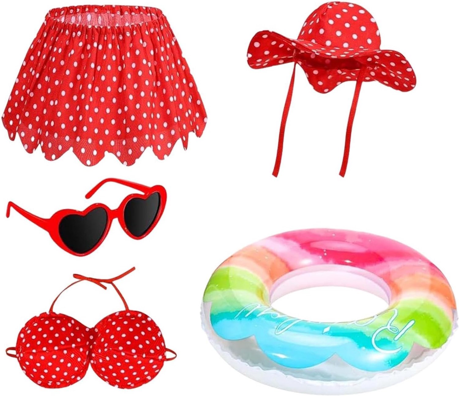 Bikini Gans Outfit 23" Tuin Beeldje Zomer Kostuum