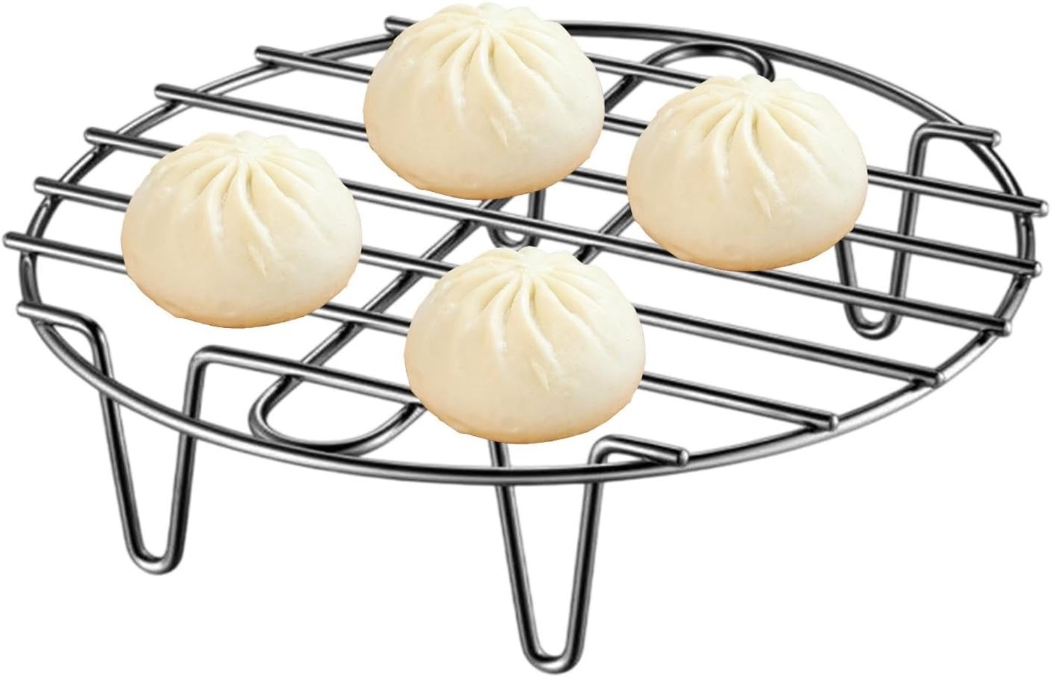 Stoomrooster voor bloempotten, grillrooster voor levensmiddelen, anti-aanbakgrill, roestvrij staal, voor koken en bakken
