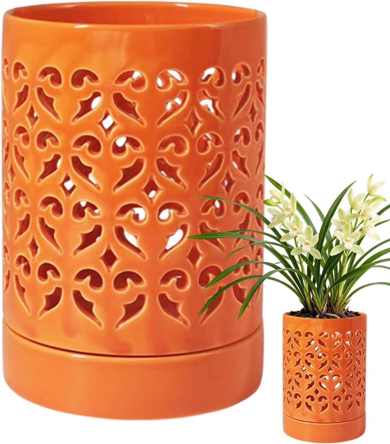Orchidee Planter Pot Keramische Indoor Planter met Drainage Gaten