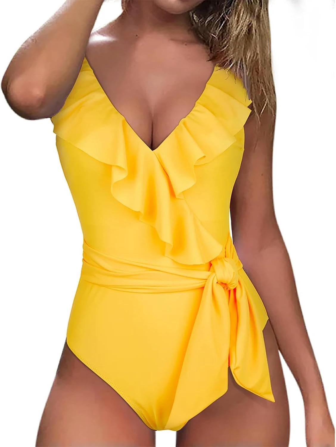 bikini One Piece Swimsuit Women High Waist Beachwear Bathing Suit Solid Bodysuits Women Swimwear Monokini Mujer