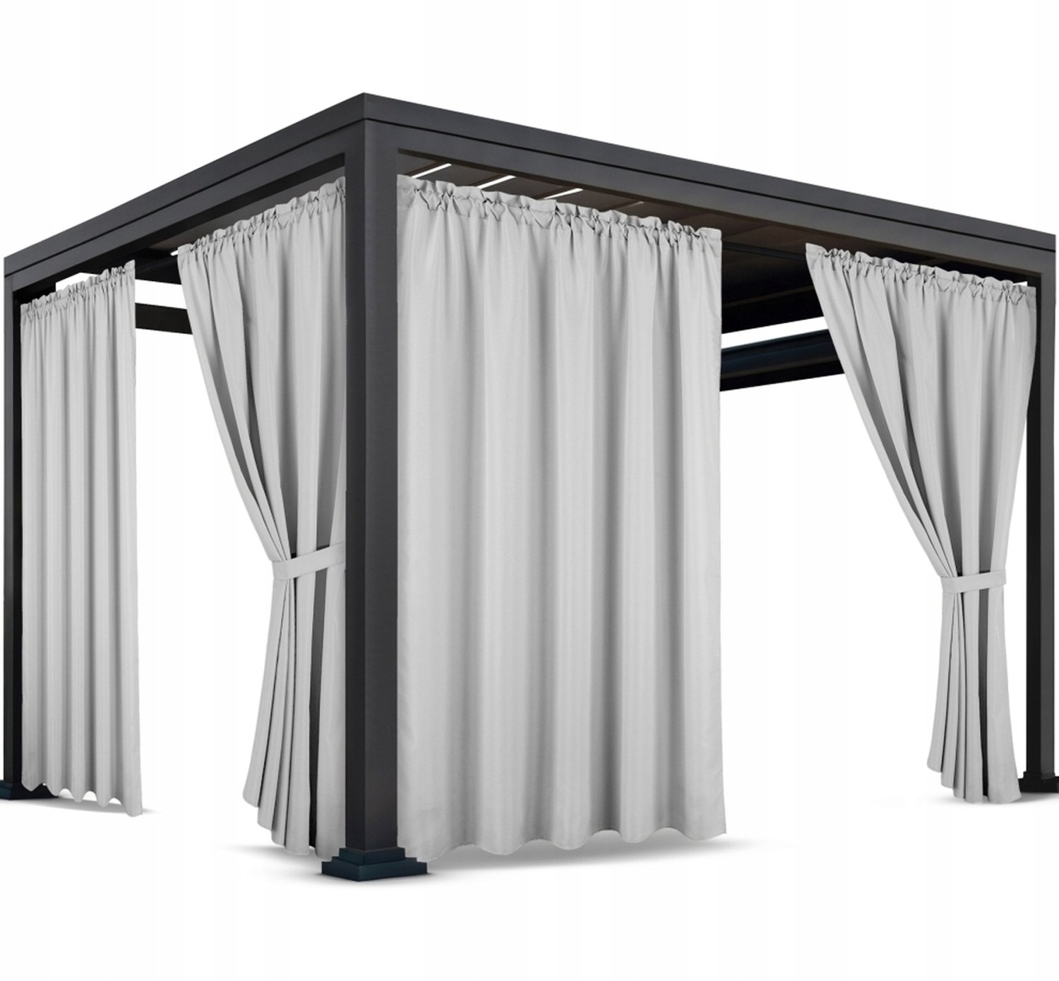 Waterdichte Terrasgordijnen 155x240 cm met Tunnel - Tuin & Balkon