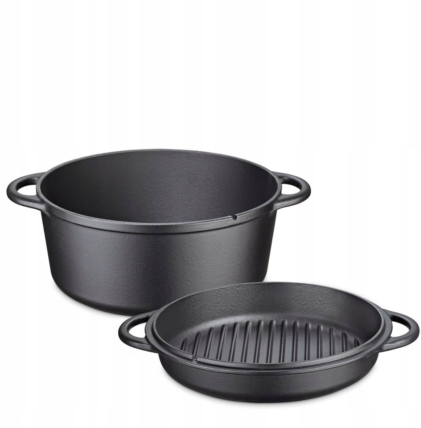 Kuchenprofi Gietijzeren Braadpan met Grilldeksel 5,7L Ø26cm