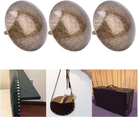 Vintage Stijl Bekleding Spijkers Kopspijkers Stud Punaise voor Interieur 50 Stuks Verdikte Hardware Onderdelen Beplating Ijzer 23x23mm Geschikt voor Houten Deuren (21 * 25mm (verdikt)) — afbeelding 4