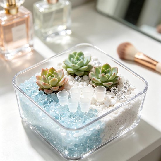 50 Stuks Transparante Mini Plastic Bloempotten met Drainagegaten Ronde Potten voor Binnenplanten Cactussen Vetplanten Lichtgewicht Wortelvriendelijk voor Gezonde — afbeelding 5
