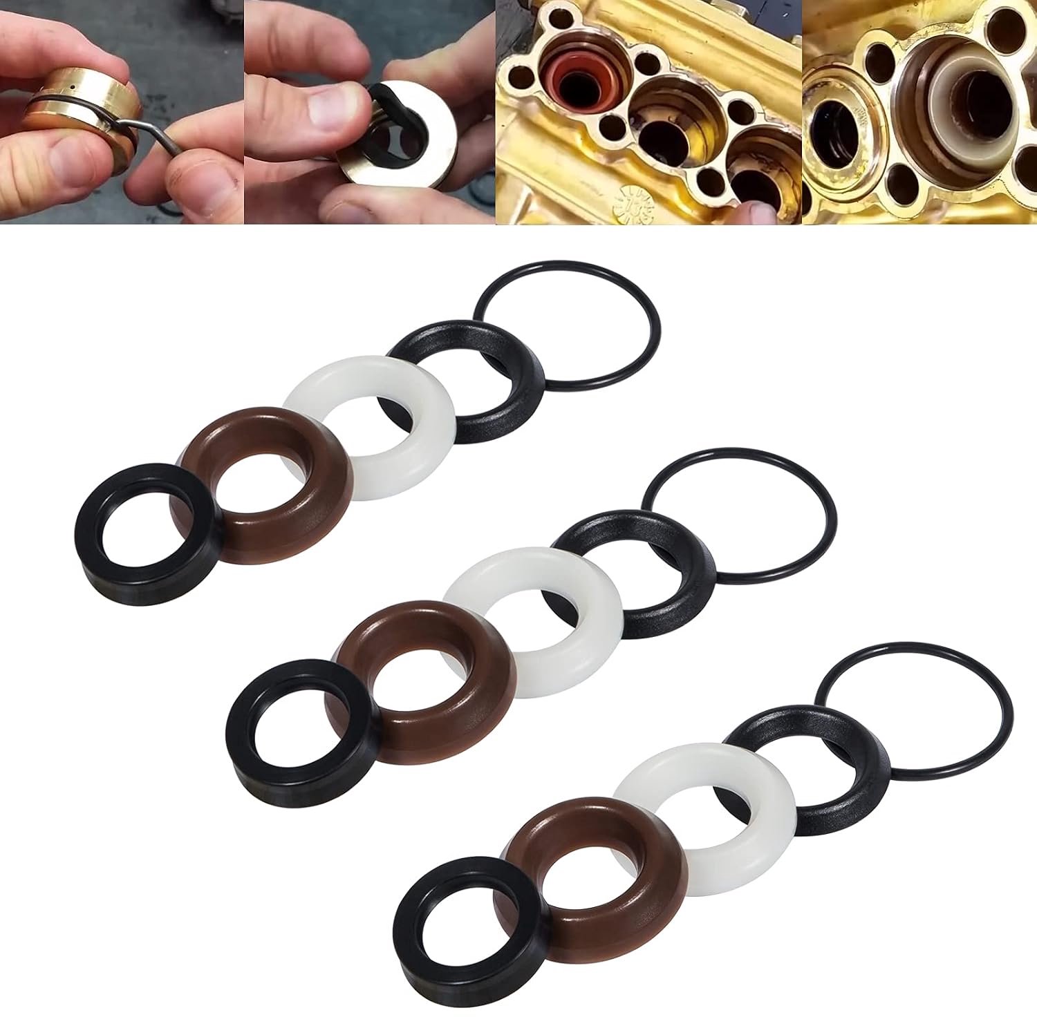 15 mm hogedrukreinigerpomp reparatieset, 15 verpakkingen siliconen O-ringen voor ZWD- en ZWDK-serie, directe vervanging voor 5019.0226.00, eenvoudig te installeren