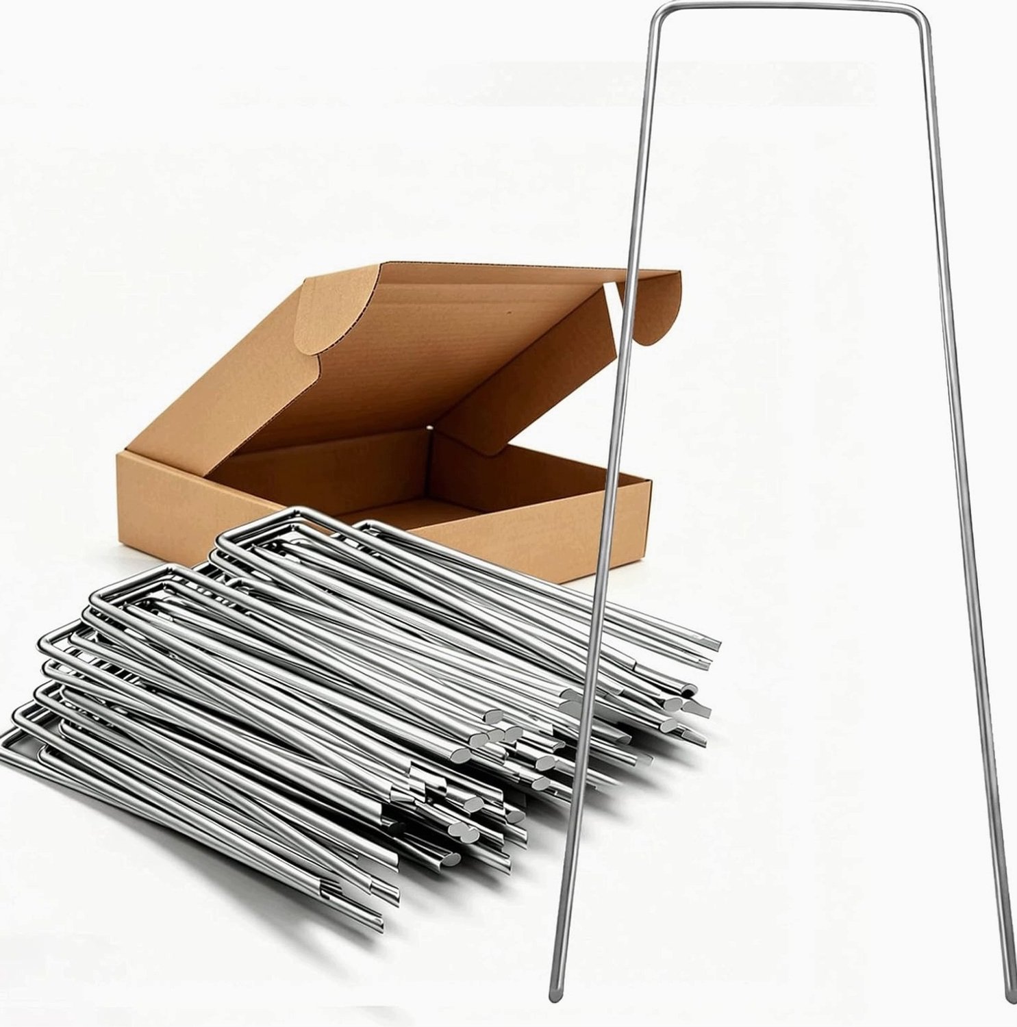 100x Grondankers U-vorm 150x35mm Verzinkt Anti-corrosie