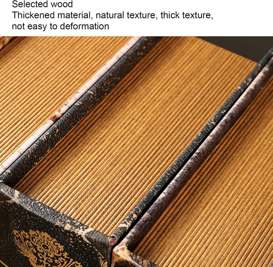 Boekendoos, Vintage Boekvorm, Opbergdoos, Grote Inhoud, Kunstboek Doos, Europese Stijl Houten Boekendoos, Decoratief — afbeelding 2