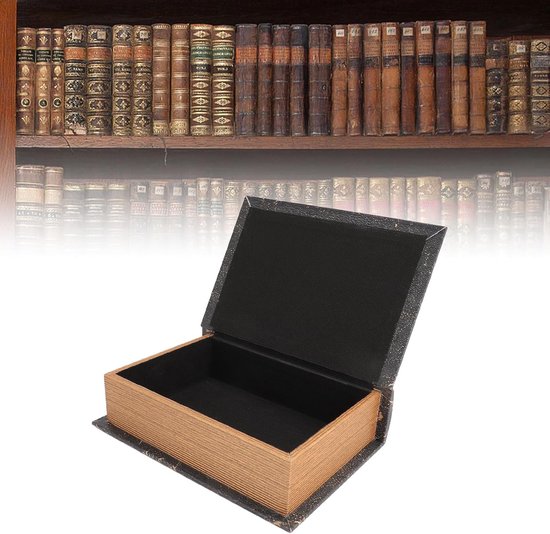 Boekendoos, Vintage Boekvorm, Opbergdoos, Grote Inhoud, Kunstboek Doos, Europese Stijl Houten Boekendoos, Decoratief — afbeelding 3