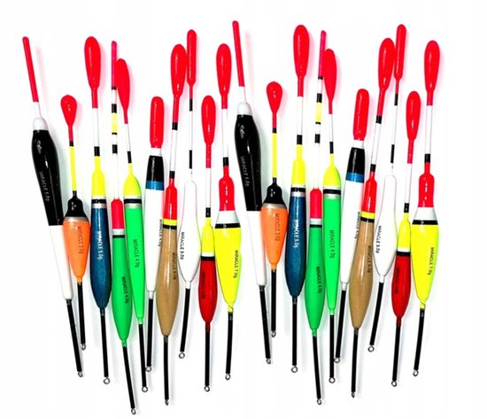 Visspullen Set: 20 Dobbers + Gratis Stopper — afbeelding 4