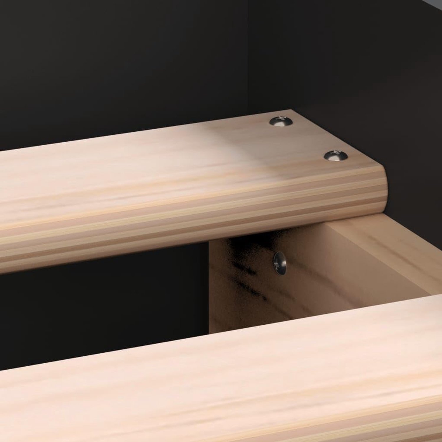 Bedframe zwart 75 x 190 cm Small Single van meerlaags hout, bedframe, elegante klassieker, robuust, duurzaam, inrichting thuis, bedframe 835947