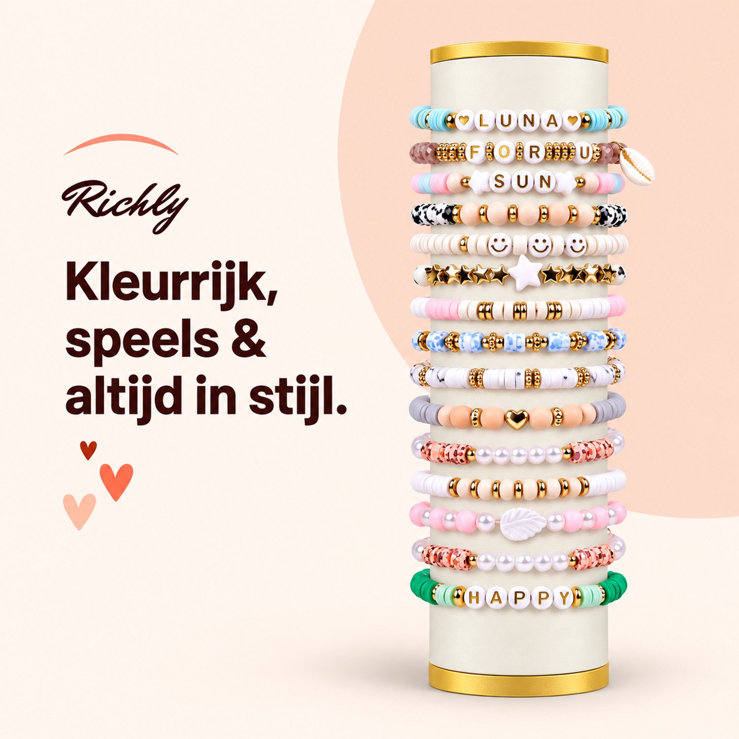 Richly XXL Luxe Katsuki Kralenset - Armbandjes maken meisjes - Sieraden Maken Volwassenen - incl. E-BOOK - Letterkralen - Kralen Ketting - Knutselen Meisjes - Kralen letters — afbeelding 6