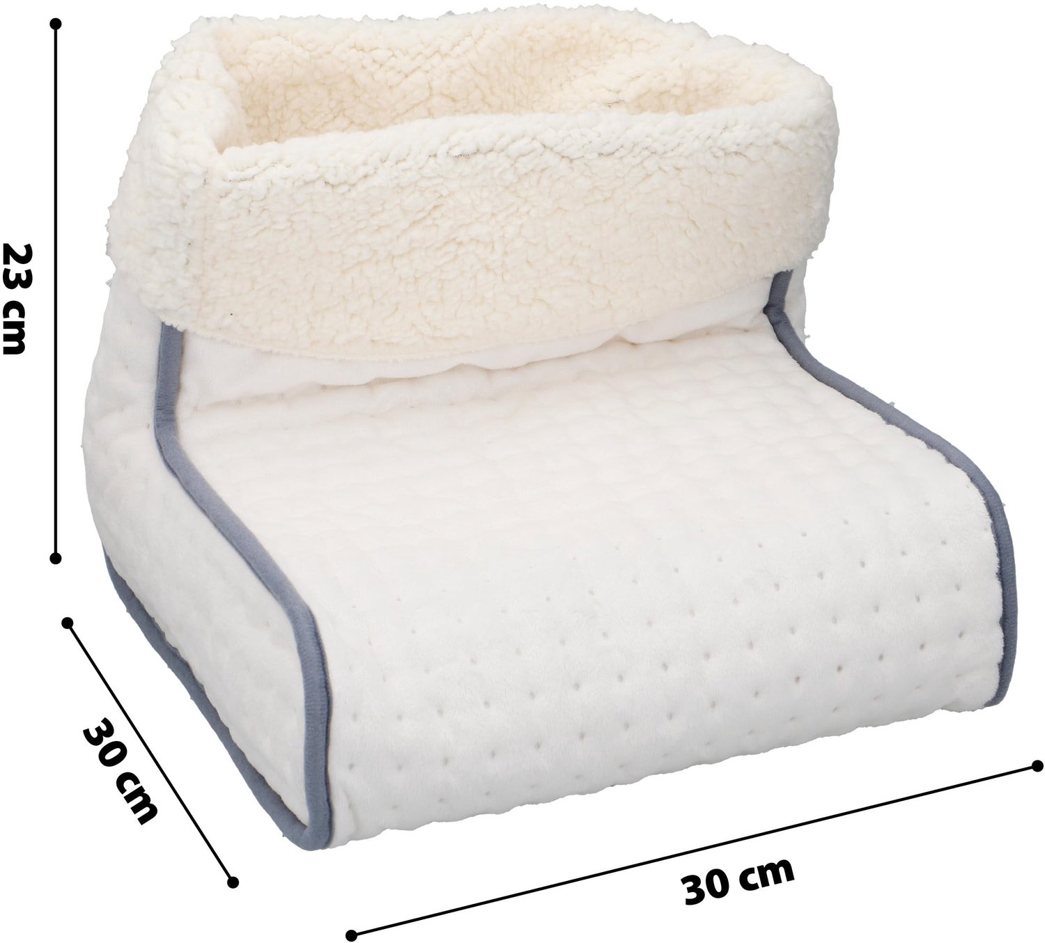 Elektrische Voetverwarmer – 3 Warmtestanden – Automatische Uitschakeling – Wasbare Binnenvoering – Zachte Fleece – 100 W – Wit