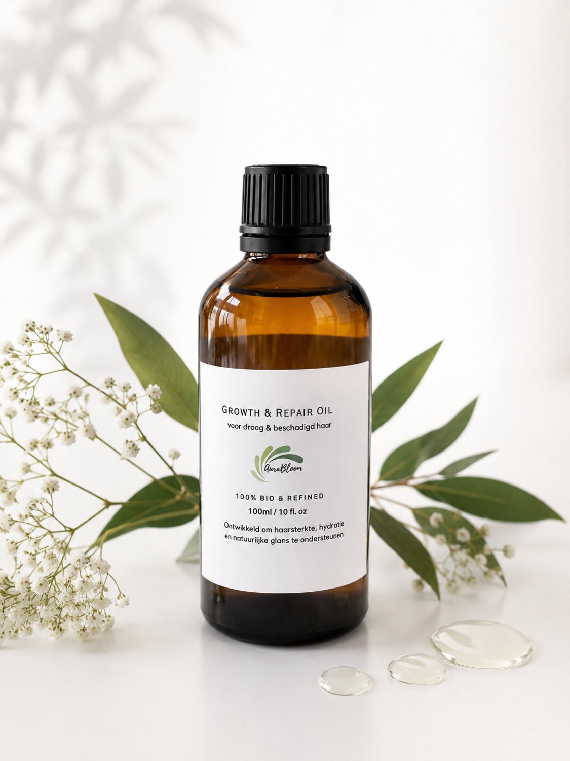 Biologisch Growth & Repair haarolie voor droog & beschadigd haar