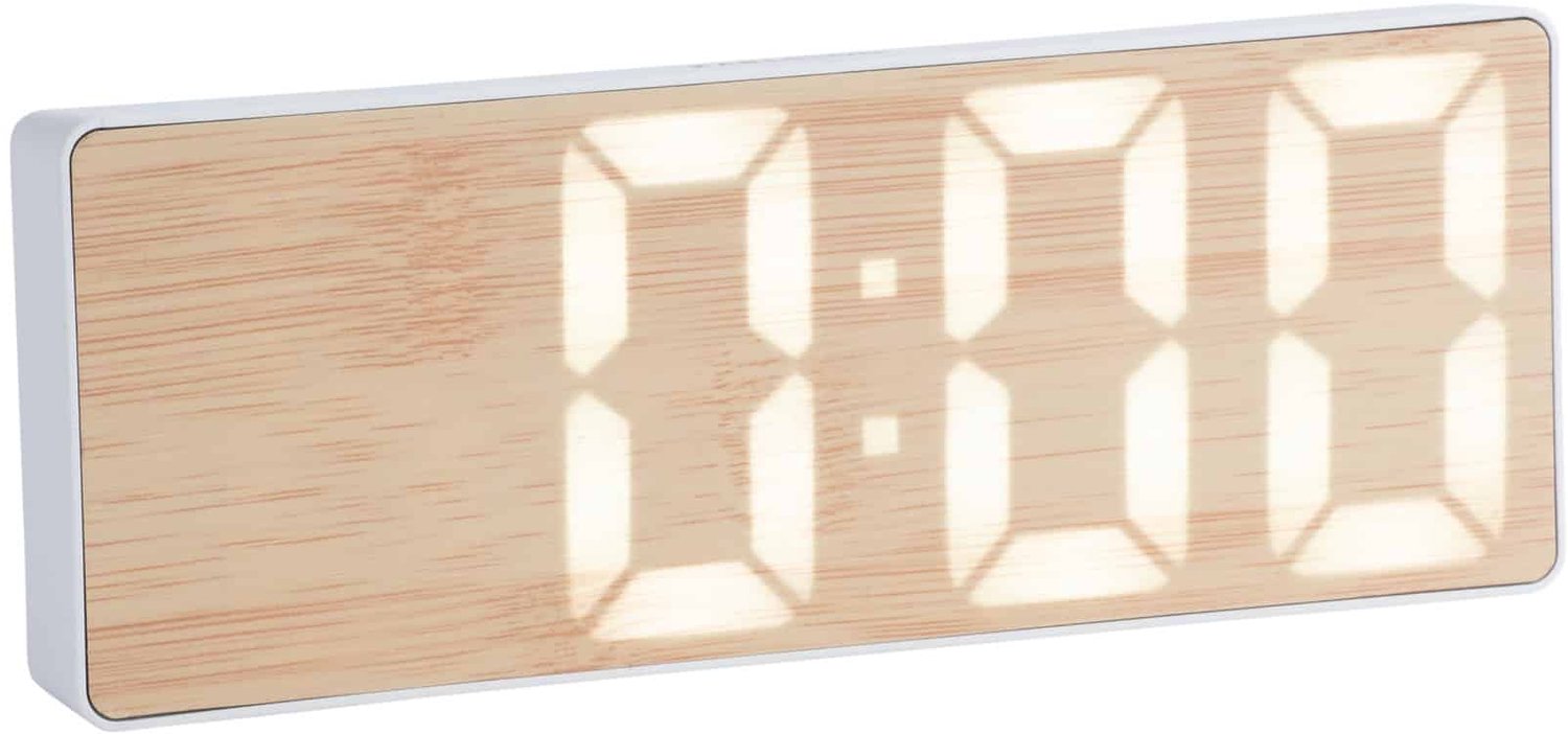 Karlsson Wekker Bondone - Gebroken wit - 16x2.5x6cm - Scandinavisch - Wekker voor slaapkamer - Wekkers
