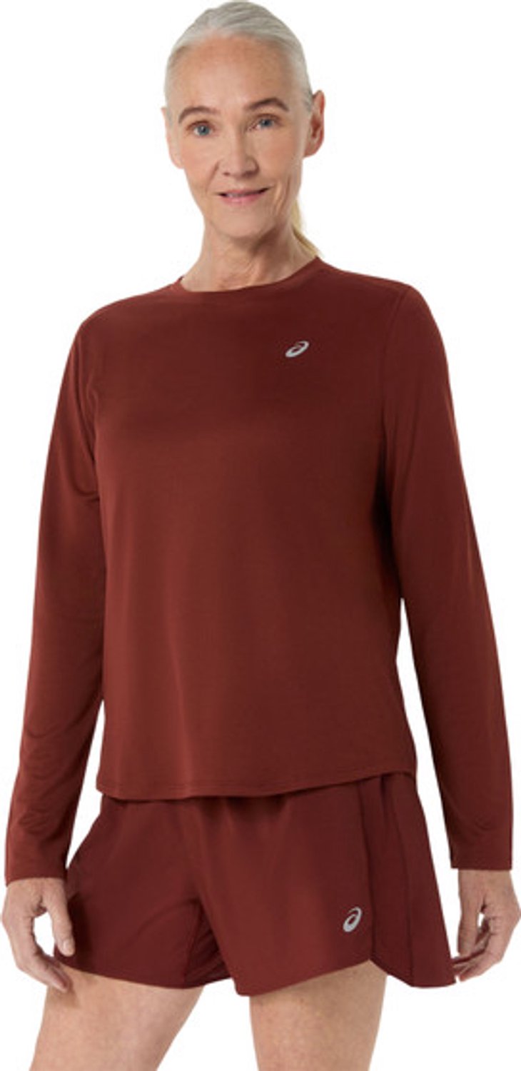 Asics Core LS Top Dames Hardloopshirt lange mouw Bruin