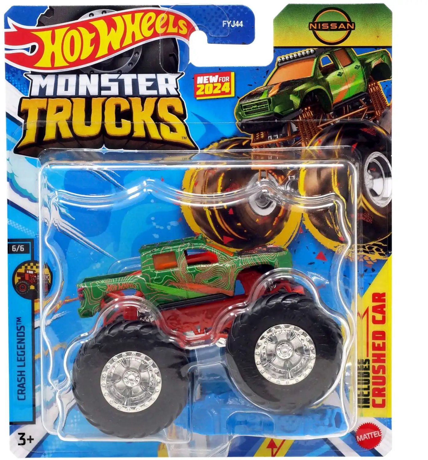 Hot Wheels Monster Jam truck Nissan - monstertruck 9 cm schaal 1:64