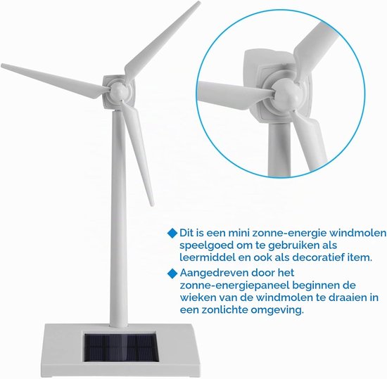 Mini Zonne-energie Windmolen - Educatief Speelgoed voor Kinderen en Desk Decoratie - Wetenschappelijk Leerhulpmiddel — afbeelding 3