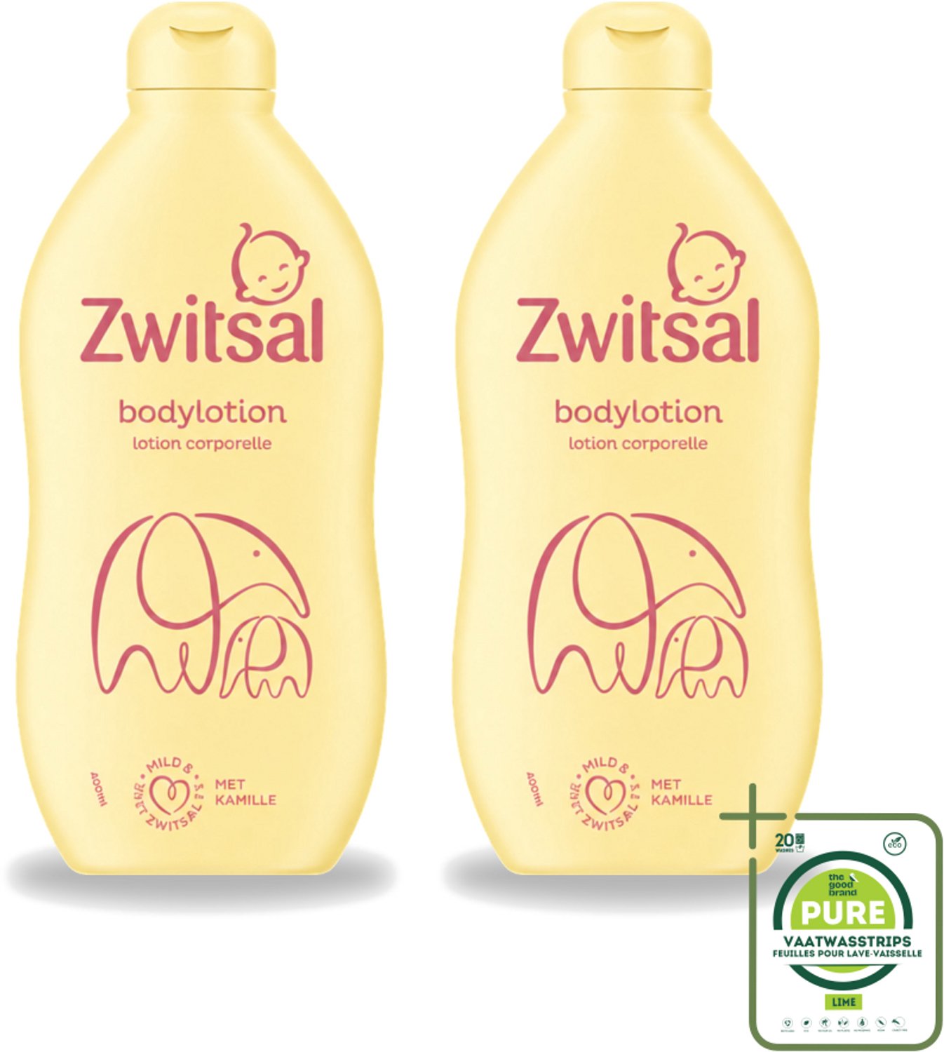 2 x Zwitsal – Bodylotion – Verzorgend – 400 ml - Grootverpakking - Babyhuid Verzorging - Kinderhuid Verzorging - Gevoelige Huid - Droge Huid - Bodylotion
