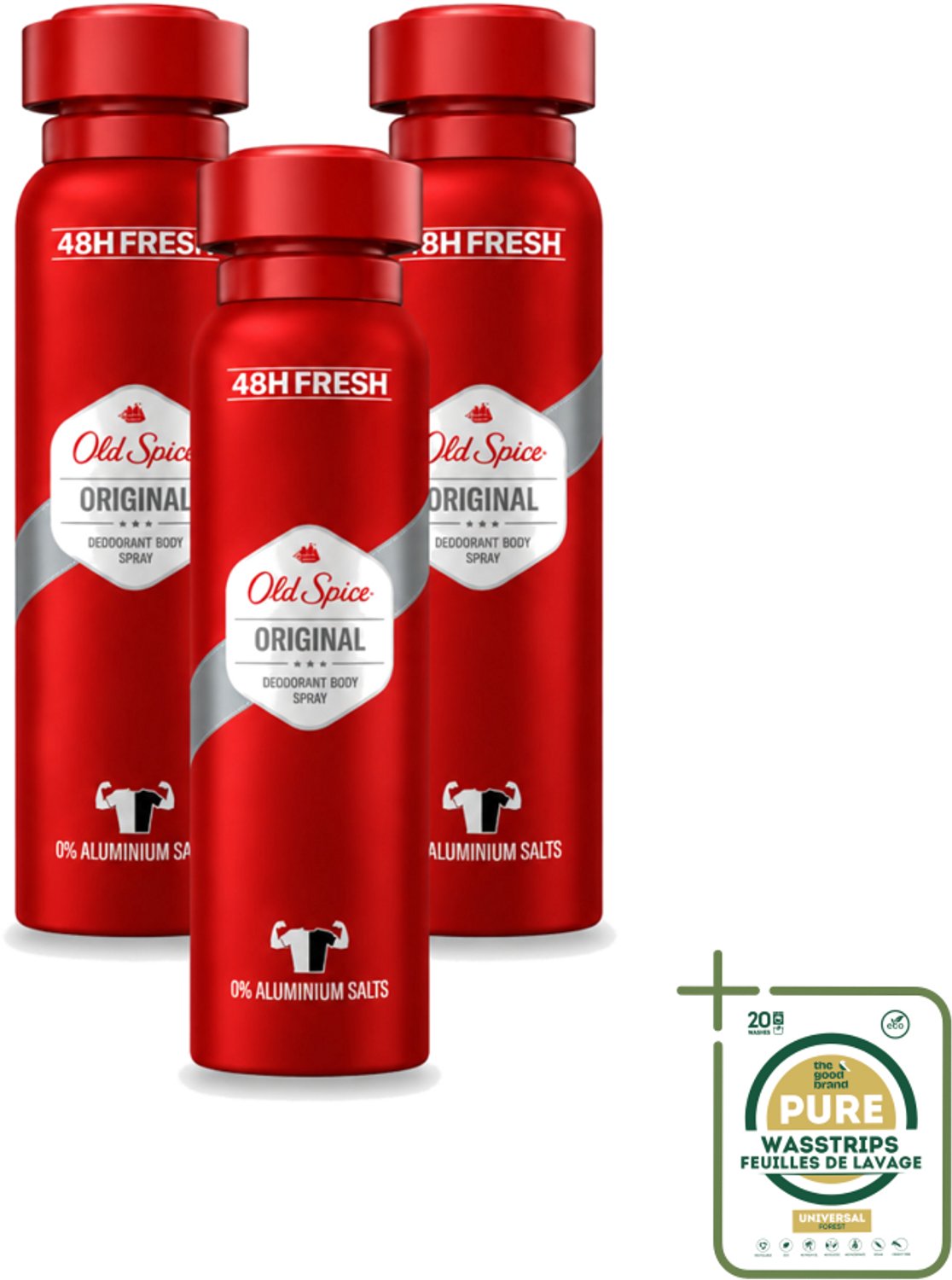 3 x Old Spice – Deospray – Original – 150 ml - Old Spice Original Deospray - Deospray Voor Mannen - Klassieke Geur - Frisheid - Lichaamsgeur Bescherming