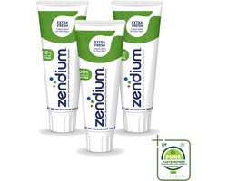 Zendium 3 x - Extra Fresh - Tandpasta - Natuurlijke Enzymen - 75 ml - Grootverpakking - Tandpasta - Enzymen - Natuurlijke Tandpasta - Mondverzorging - Frisse Adem