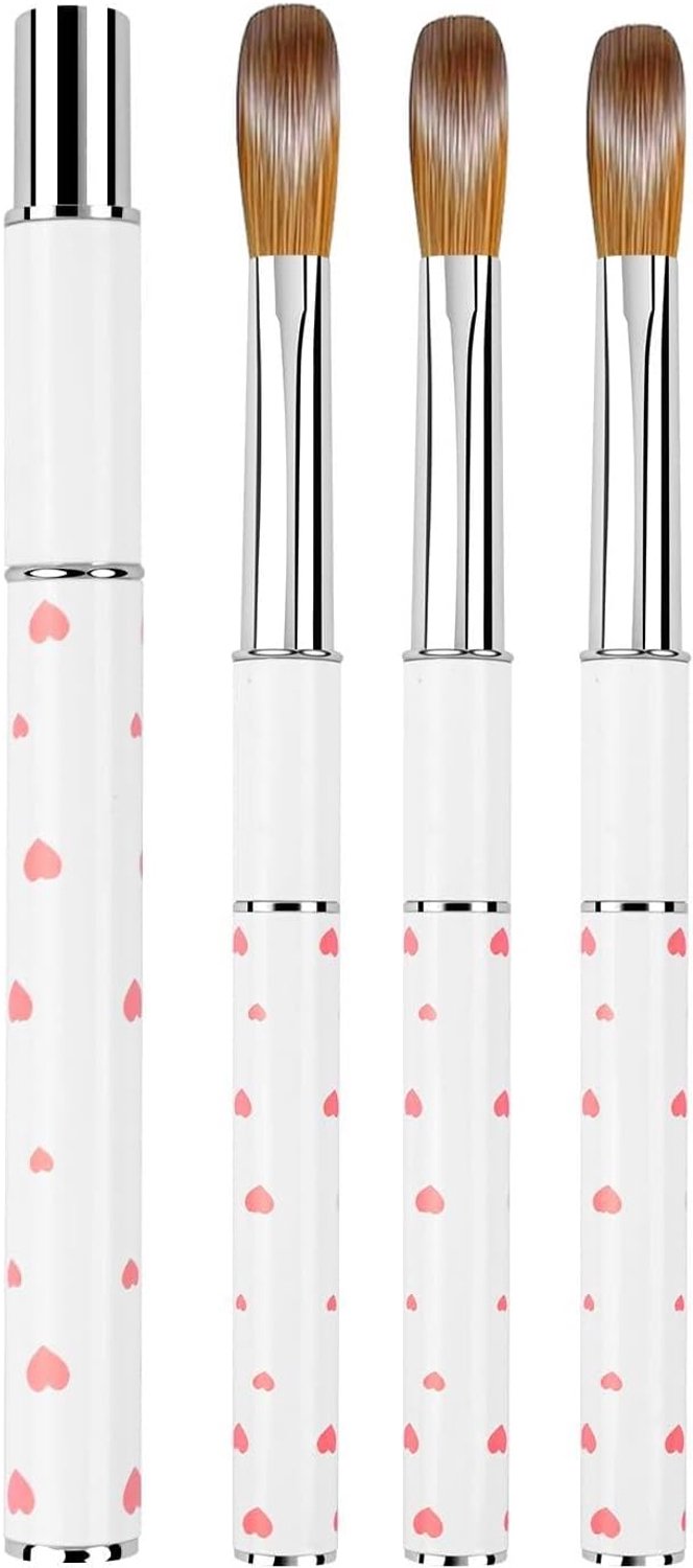 Kolinsky Acrylkwast voor nagels, maat 8/12/14, nagelkwast voor acrylpoeder, nailartkwast voor gelnagels, acryl vloeibare acrylkwast, nagels voor professionele nagelstudio thuis
