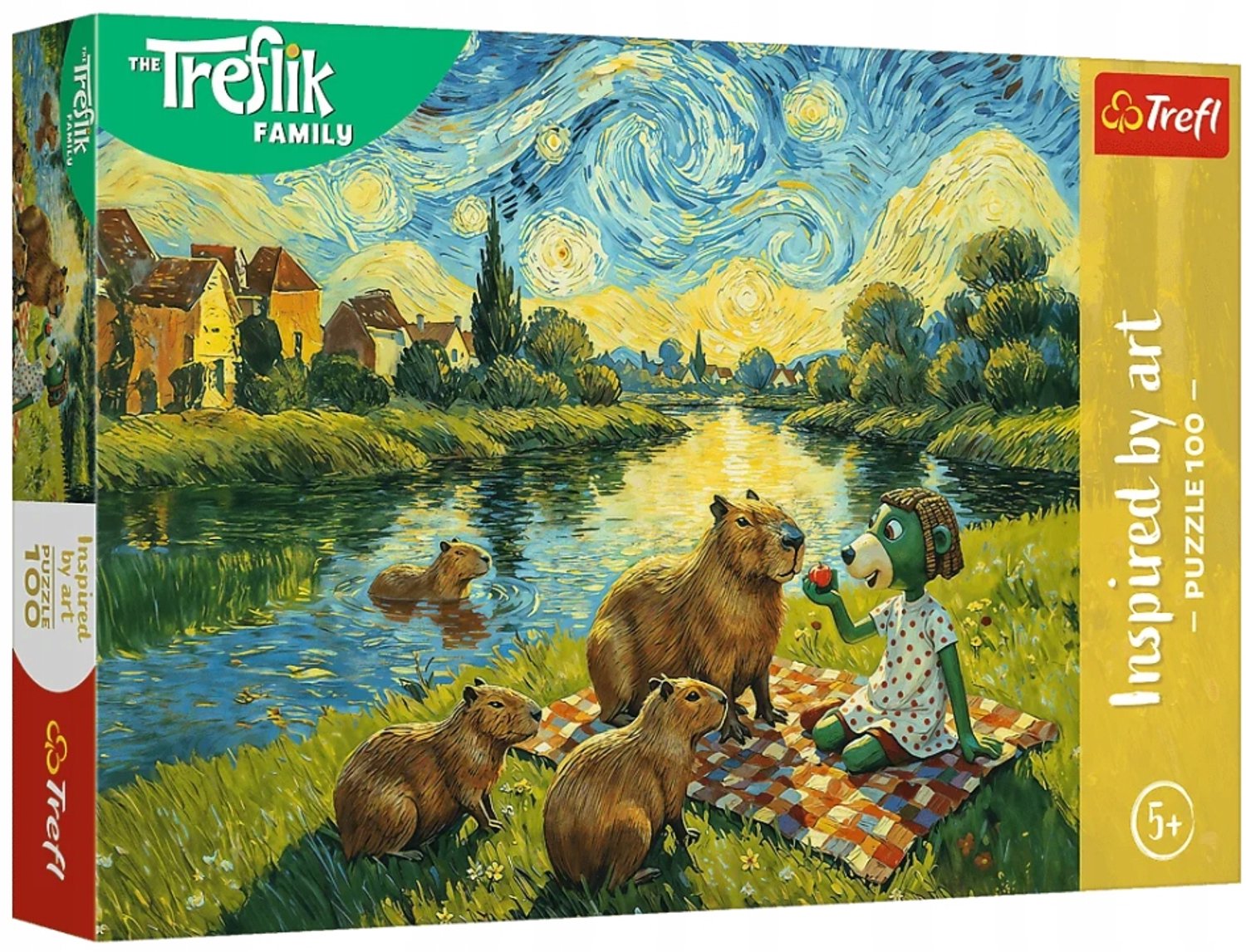 Trefl Puzzel 100 Stukken: Karmiąc Kapibary - 5+ Jaar