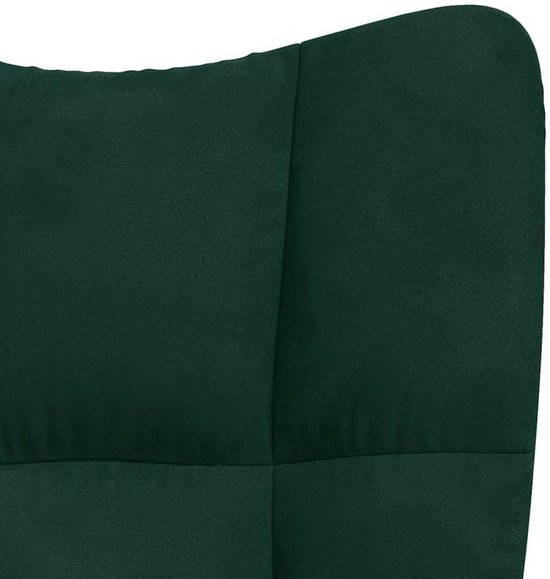 Fauteuil donkergroen fluweel draaibaar in hoogte verstelbaar, 110 kg — afbeelding 4