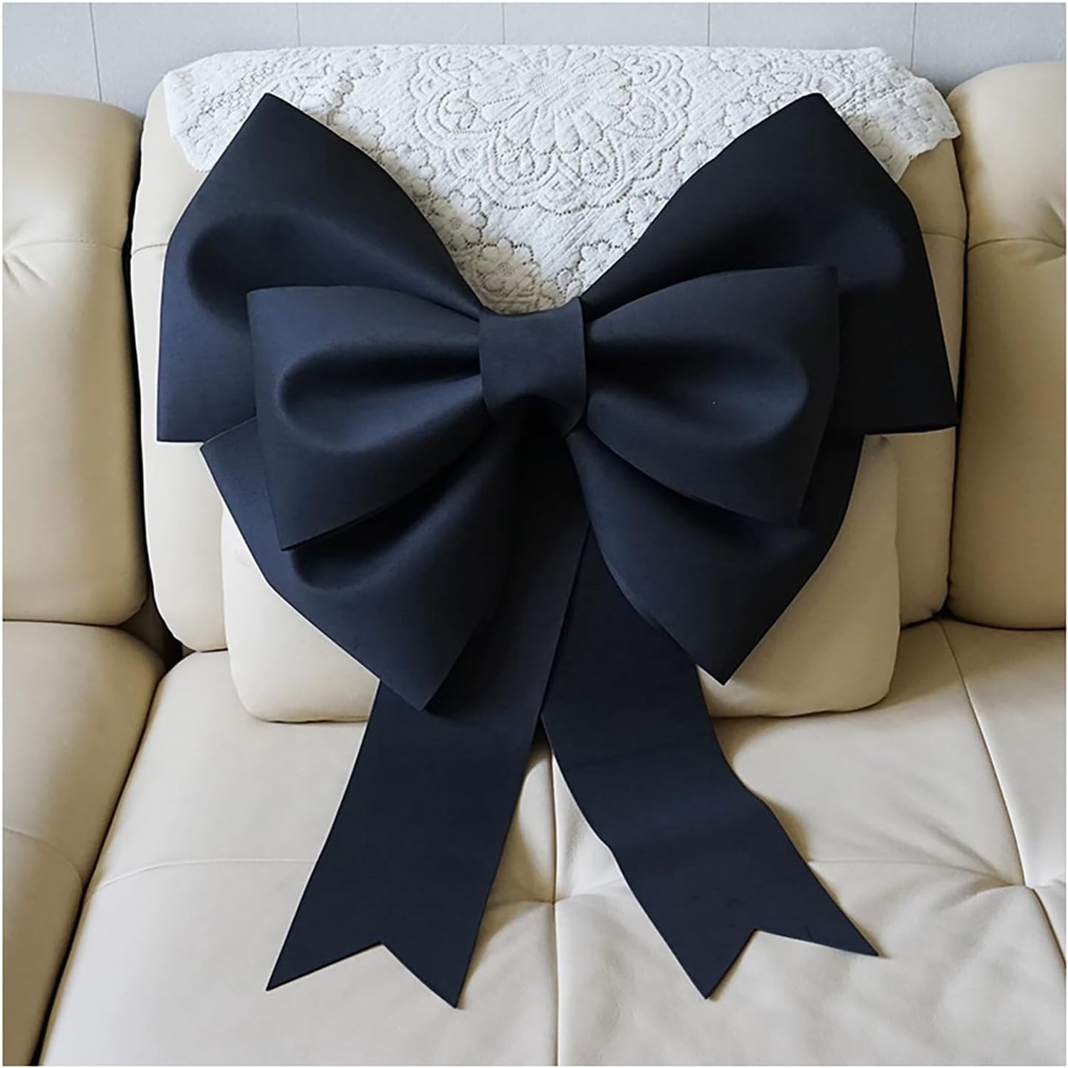 Grote Rode Reuzenstrop Handgemaakte DIY Strop Kerststrop Decoratieve Strop Feest Huwelijksdecoratie Bow Autostrop voor Kerstmis Huwelijksdecoratie Zwart 75cm