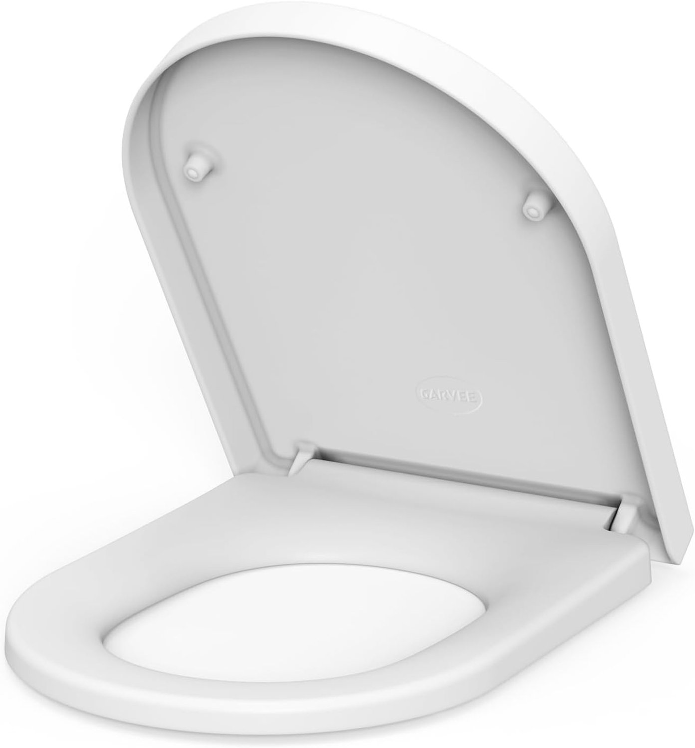 D-vormige toiletbril met Soft Close-functie, snelvergrendelbare toiletbril Zeer stevig polypropyleen, antibacteriële en antislipscharnieren, eenvoudige bevestiging aan de bovenkant – Clean Loo-toiletdeksel (geschikt voor maximaal 150 kg)