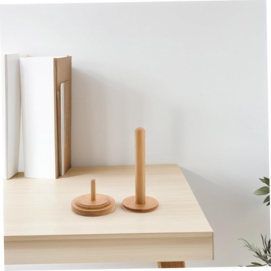 1 Set Spoel houder Garenspanner Garen opslag Eenvoudige garenhouder Ecologische garenhouder Tanglevrije opslag ambachtelijke organisator houten bolletjes houder breien Khaki — afbeelding 5