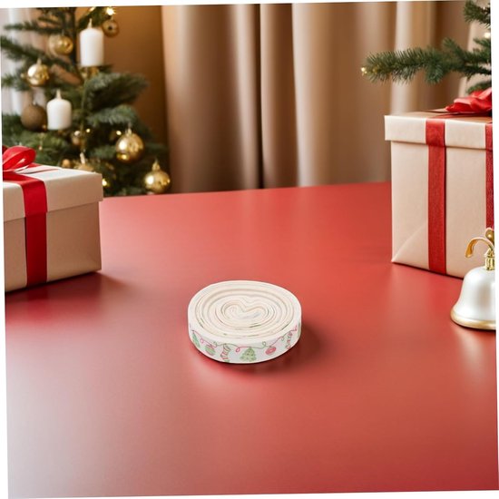 2 Stuks Kerstlinten Katoen Breed Yards Sneeuwvlok Ontwerp Herbruikbaar Kleurecht Geschikt voor Kerstdecoraties Buiten DIY Cadeaus Kransen Boomversiering — afbeelding 4