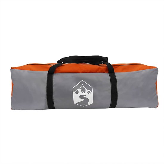 vidaXL Tent - 8-persoons - Waterdicht - Grijs/Oranje Kampeertent - Tent - Outdoor - Campingtent - Watersdicht van Vidaxl — afbeelding 2