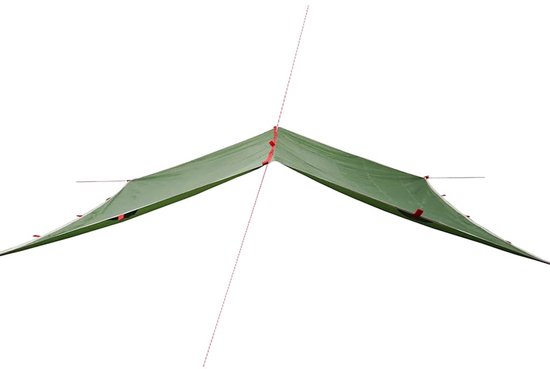 vidaXL - Kampeerluifel - waterdicht - 500x294 - cm - groen van Vidaxl — afbeelding 3