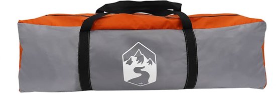 vidaXL Koepeltent - 2-persoons - Waterdicht - Grijs/Oranje Kampeertentoonstelling - Campingtent - Tweepersoonstent - Waterdichte Tent - Lichte Tent van Vidaxl — afbeelding 3