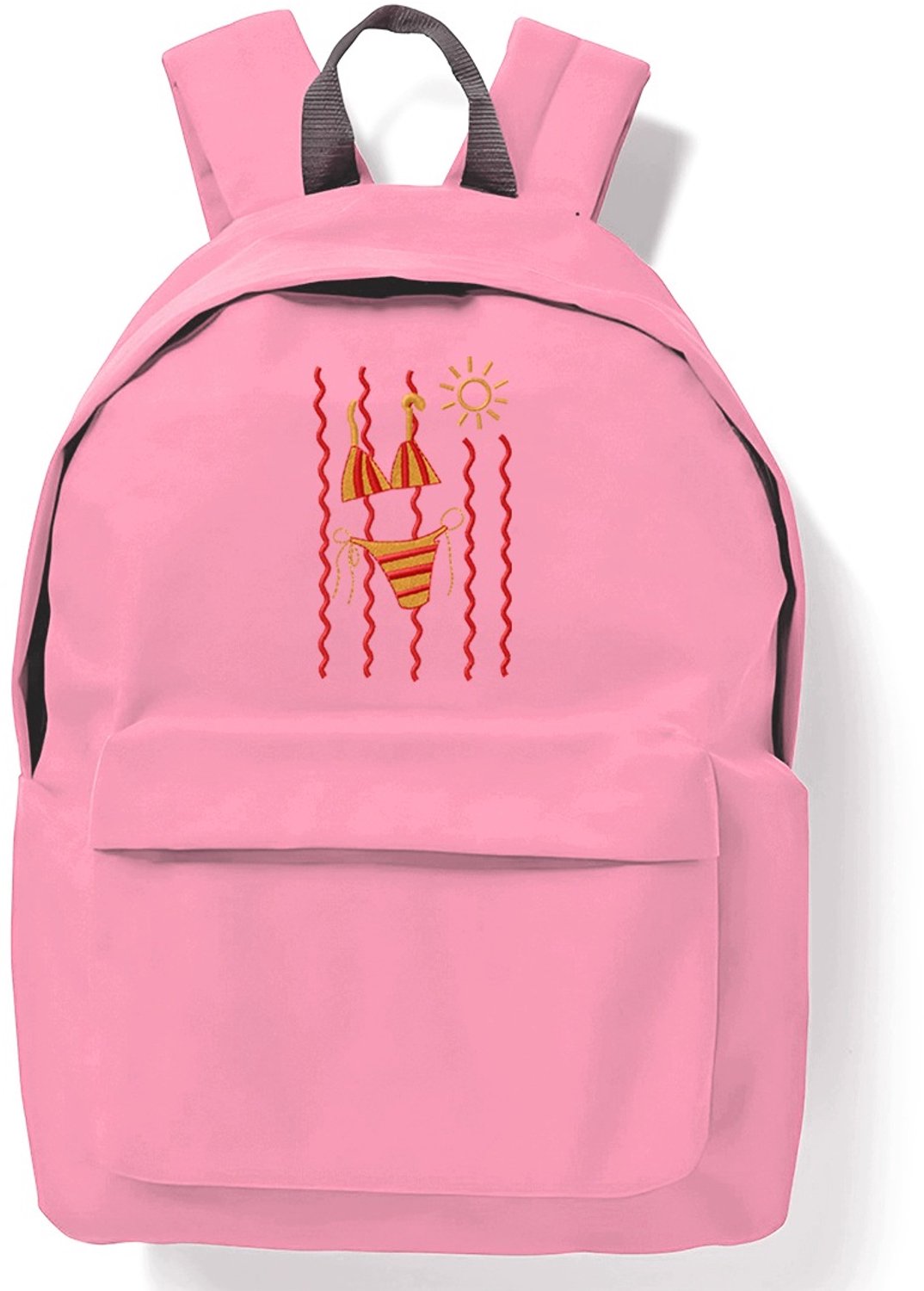 Roze Reistas 20L met Bikini Zon Borduurwerk - Perfect voor Vakantie