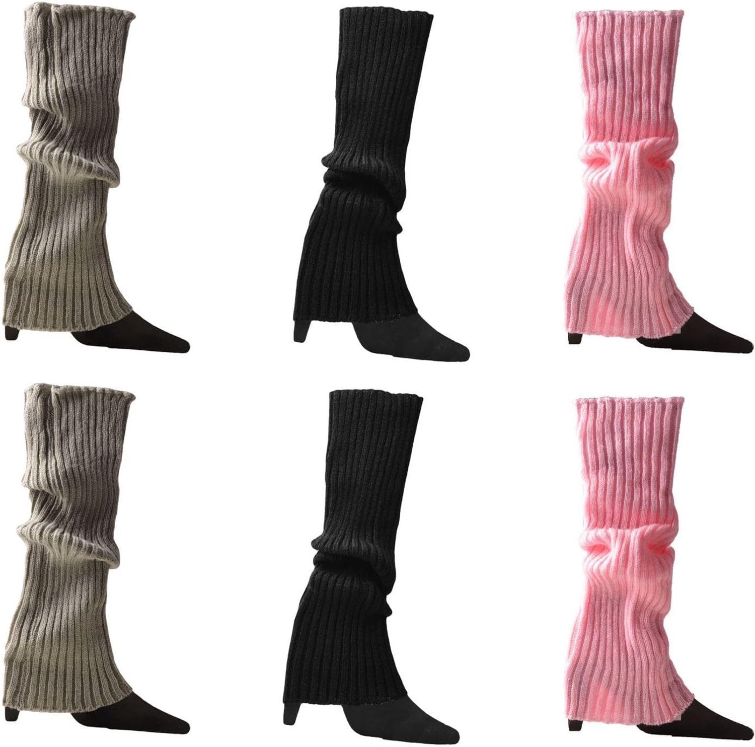 3 Paar Fluorescerende Wol Gebreide Sokken, Warme Voet Covers, Casual Sokken Voor Thuis, Winter Indoor Slijtage, Comfortabel En Zacht.