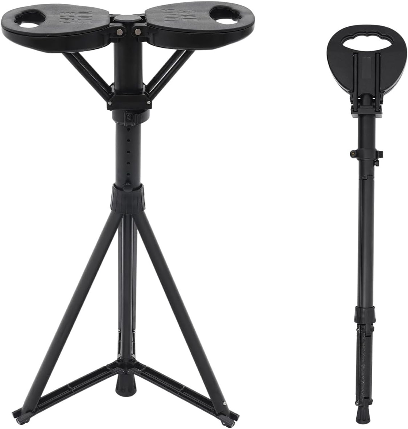 Opklapbare wandelstok met zitting, aluminium zitstok, in hoogte verstelbare wandelstok & kruk, draagvermogen 150 kg, opvouwbare wandelstok voor outdoor-reizen