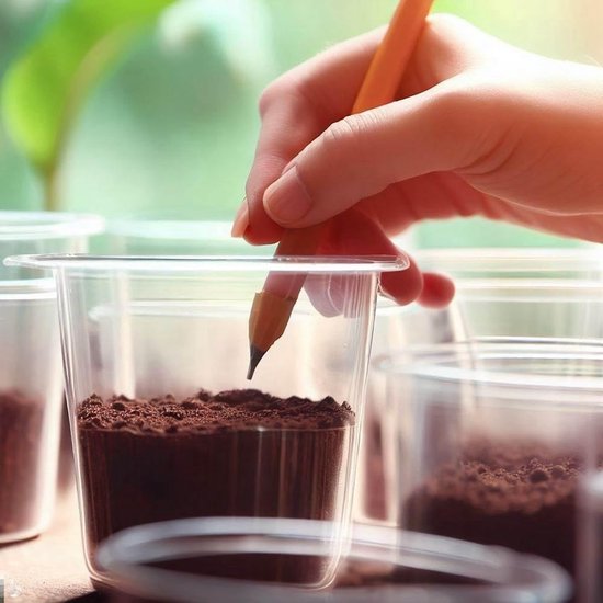 20 stuks kinderkamerpotten 5,7 transparant voor planten: kweekpotten met afvoergaten — afbeelding 4