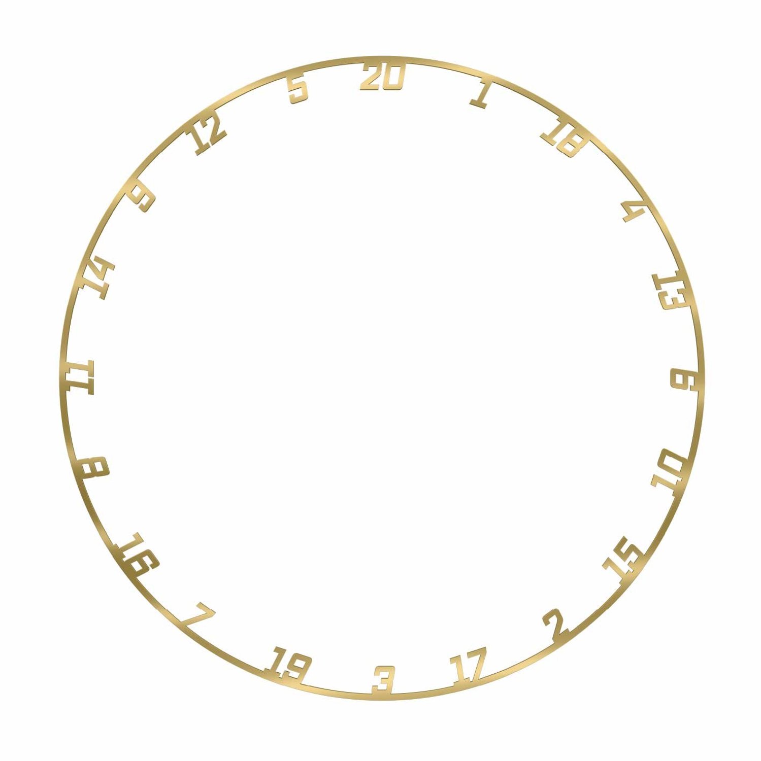 KOTO Gold Numberring - Cijferring Dartbord