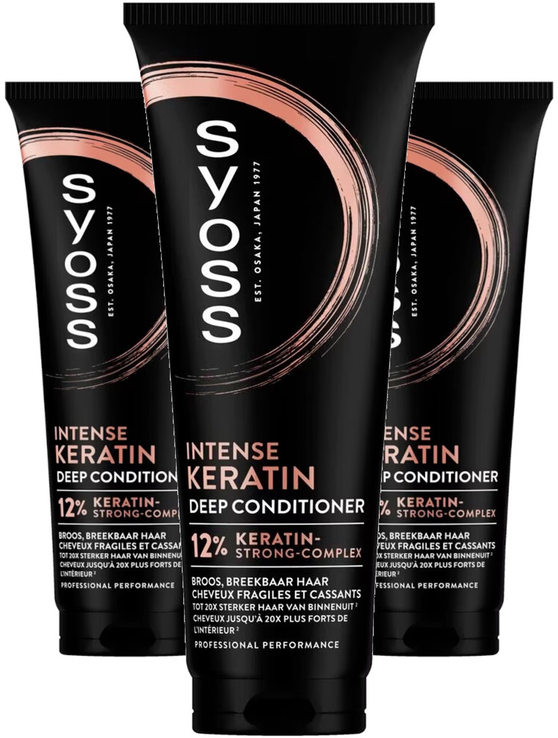 Syoss Intense Keratin - Multipack - Conditioner - 750ml (3x250ml)
