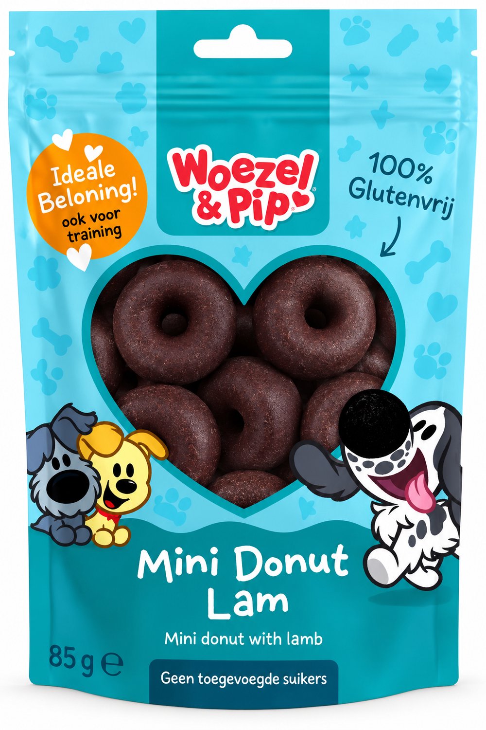 Woezel & Pip Mini Donut Lam Hondensnack 85 g