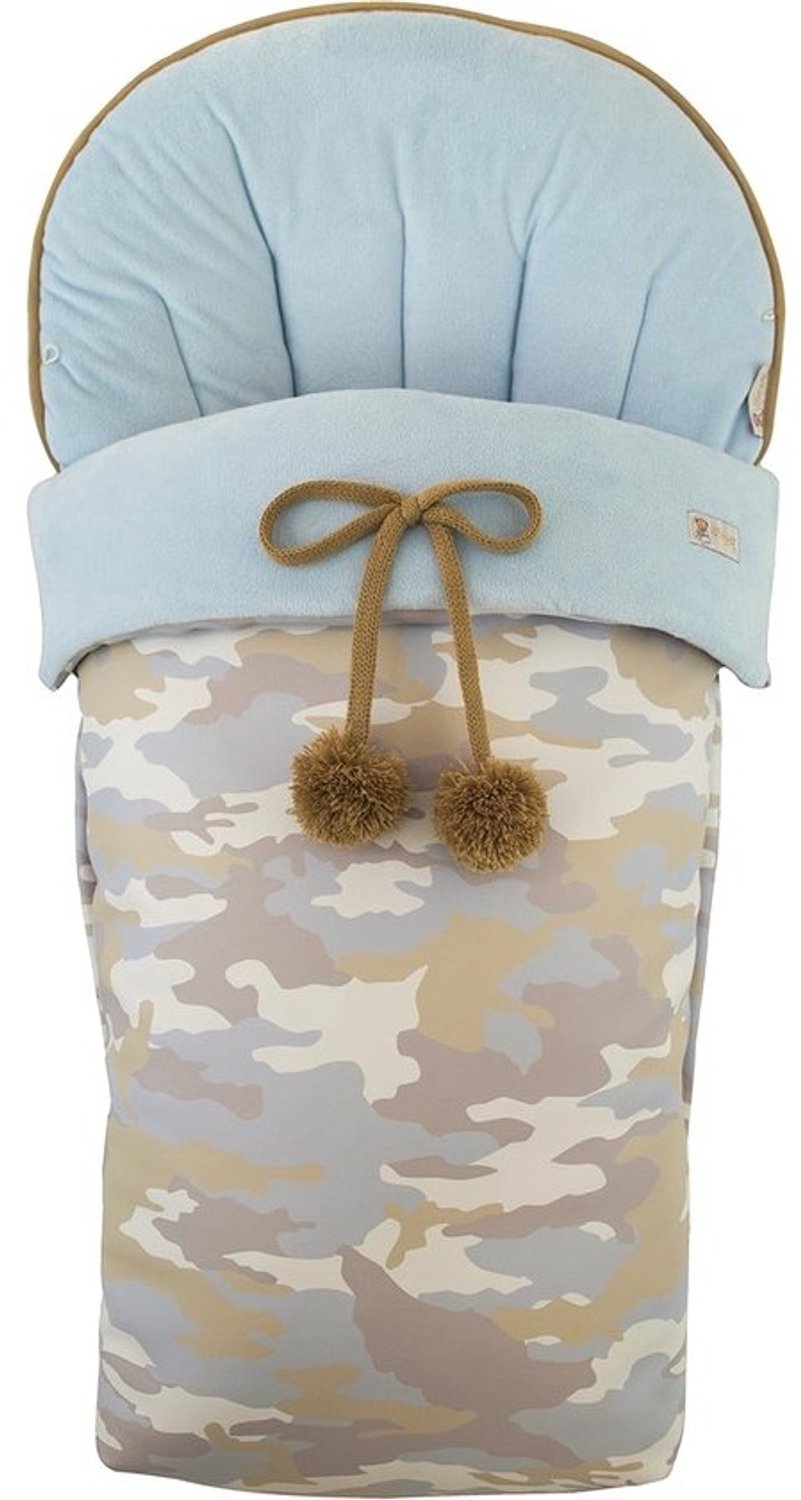 Voetenzak voor kinderwagen - Babyzak - Warmte voor buiten - Afneembaar deksel - Universeel - Camouflageblauw