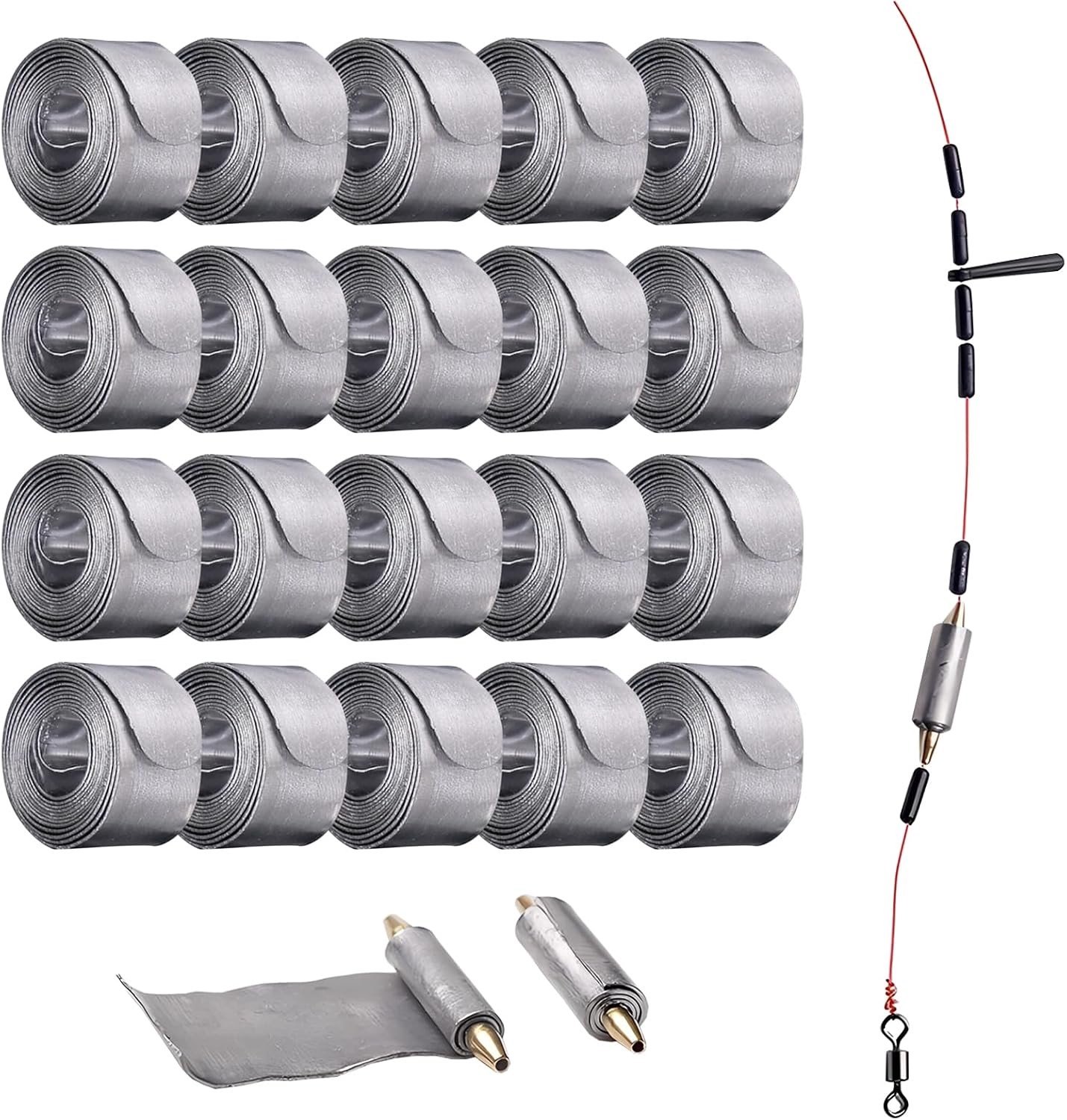 Extra Dikke Loodband Rol - 20 Rollen Snijdbare Lood Tape voor Sportvissen en Outdoor Activiteiten