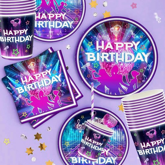72 stuks K Pop Verjaardag Decoratieset, Verjaardagsfeestje Decoratieset, K-Pop-Thema Verjaardagsfeestdecoraties, VerjaardagsdecoratiesK Pop Party, Kartonnen Plaat Servet, Verjaardagsfeestje Set-24 — afbeelding 3