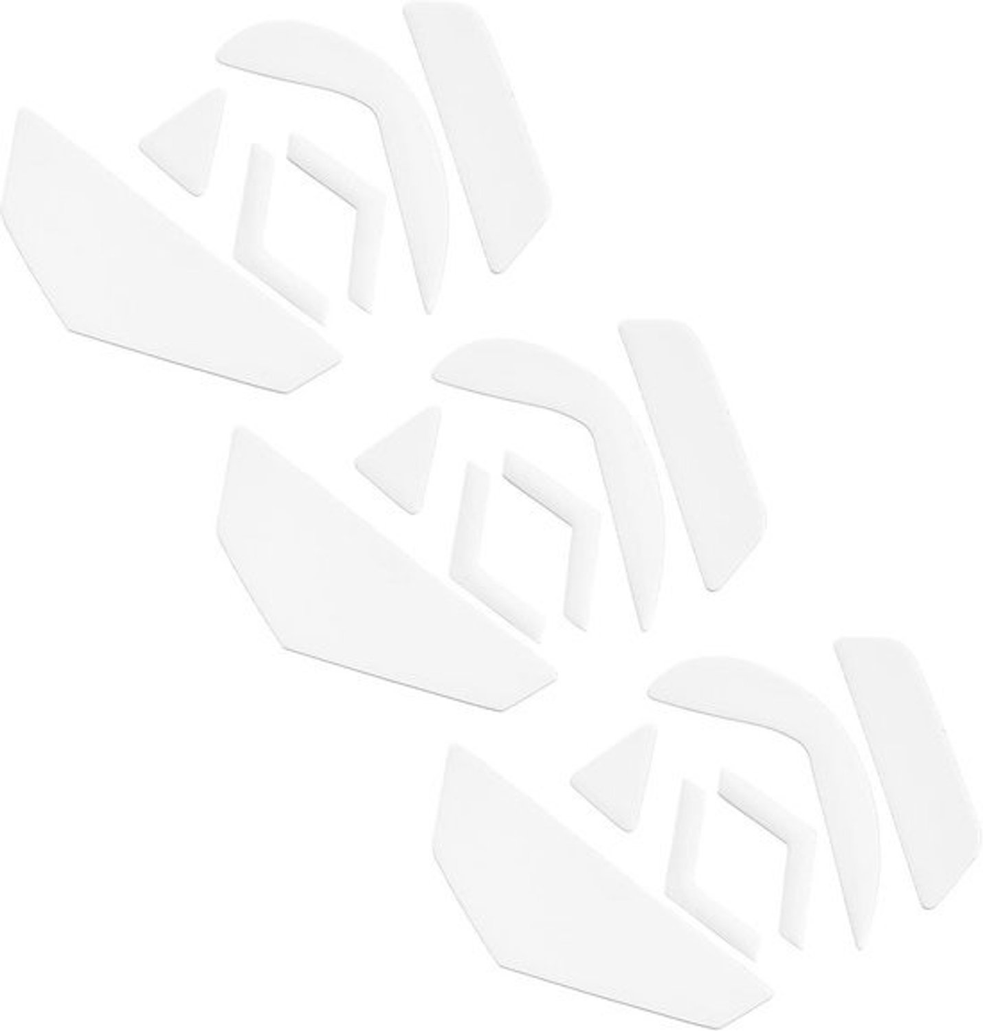Set van 6 vervangende muisvoetjes - 0,6 mm, voor gamingmuis met ronde randen - Inclusief reinigingsdoekje