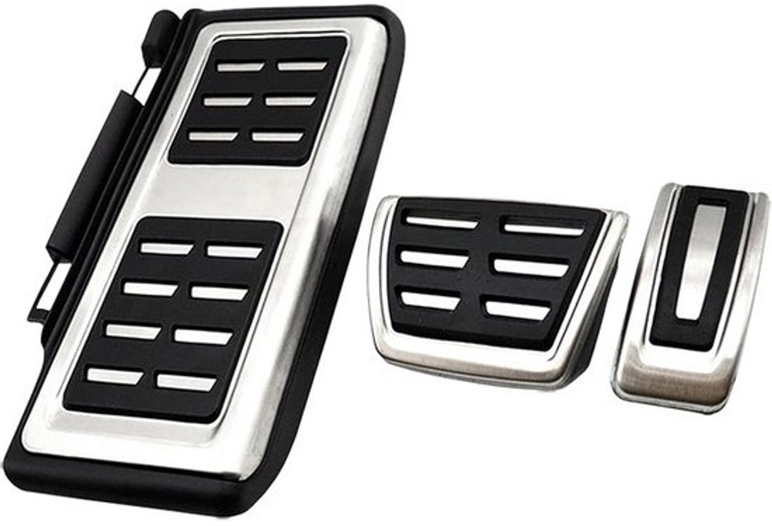RVS-pedaalset voor auto automaat - gas, rem en voetensteun antislip