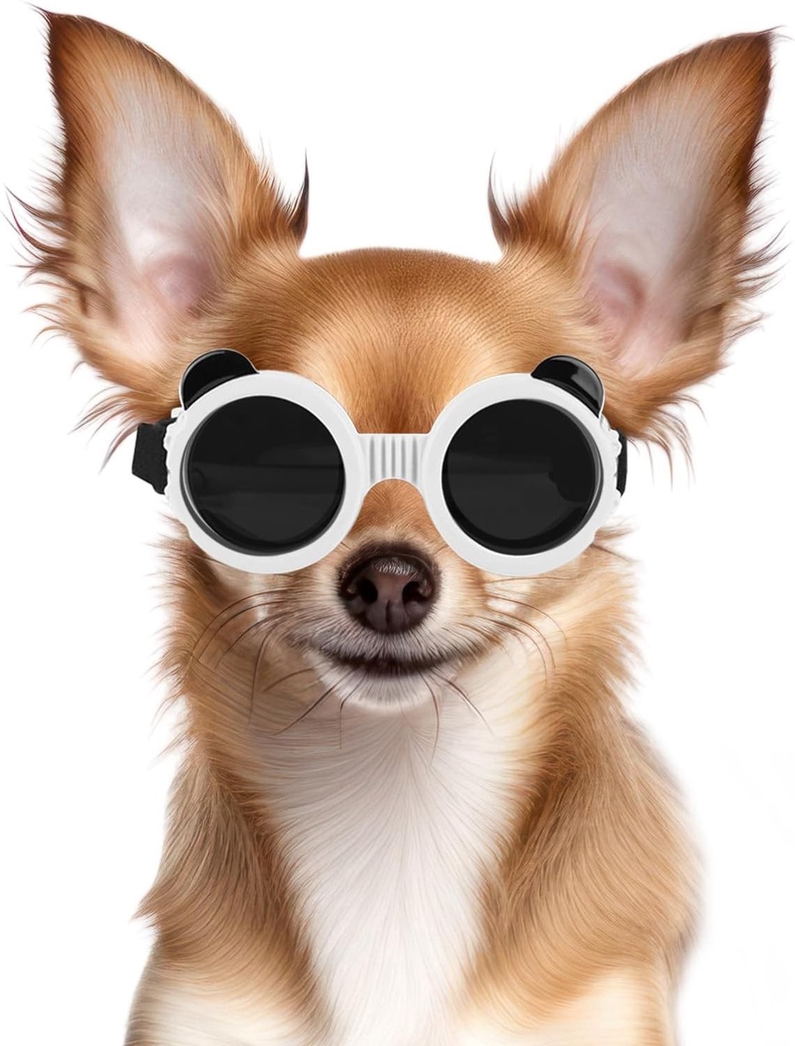 Zonnebril voor Kleine Honden met Ronde Montuur en UV-bescherming voor Chihuahua, Poodle en Yorkie