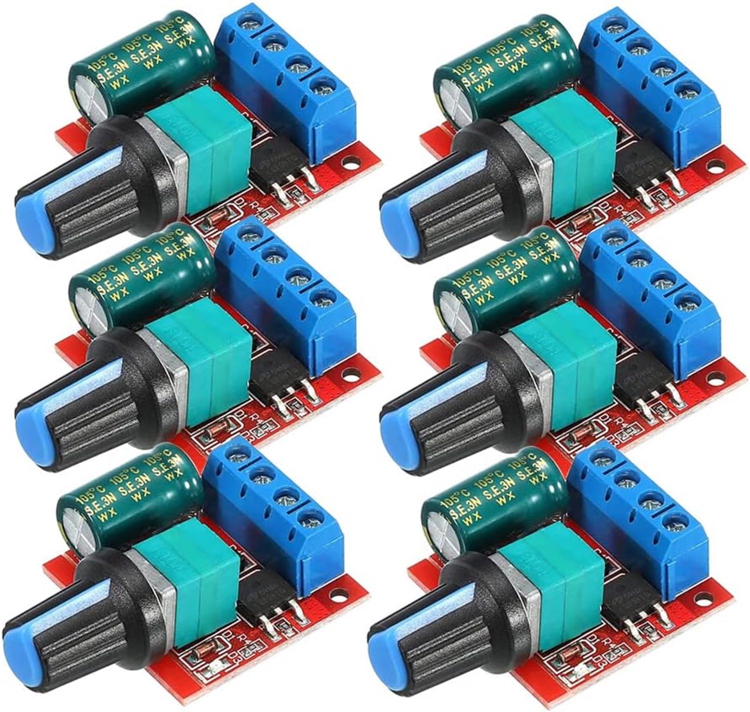 GUUZI DC Motor Speed Controller DC 6V 12V 24V 35V, DC 5V-35V 5A Voltage PWM Adjustable Driver Switch with Control Knob - ShopVlot