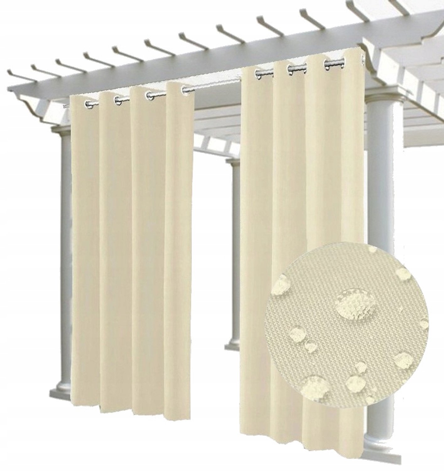 Waterdicht Tuindoek 155x200cm voor Paviljoen, Terras, Balkon - Crème